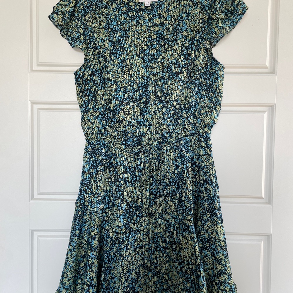 Steve Madden Floral Print Dress in Blue and Green